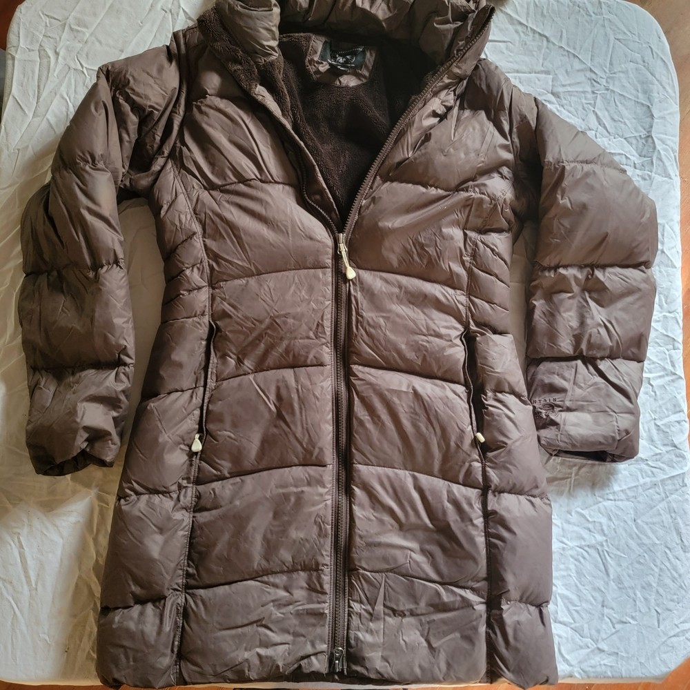 Mountain Hard Wear Brown Long Trench Down Puffer Coat - XS